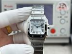 Cartier Santos Mini Size 27*34.5*7.4mm Imported Quartz Movement White Gold Band White Watch